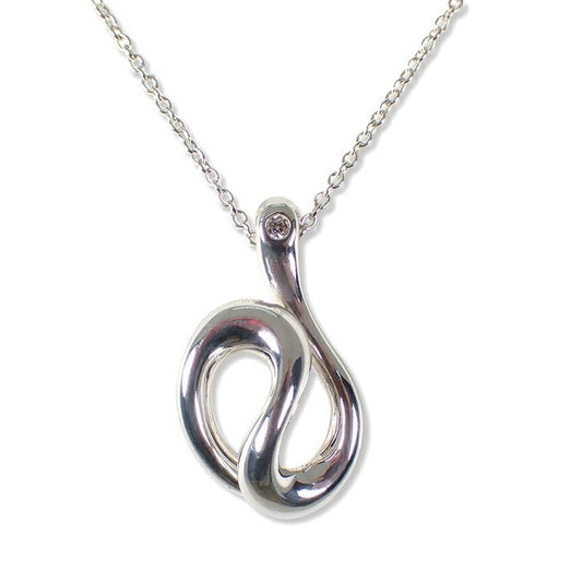 Tiffany & Co 925 Open Wave Pendant Necklace J116-2