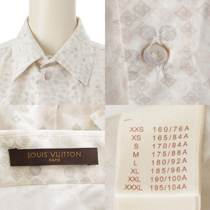 Louis Vuitton Monogram L/S Shirt Blouse Top White XS