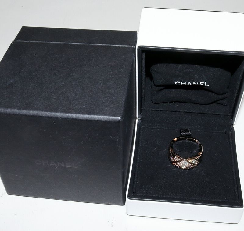 Chanel 18K Beige Gold Ring With 53 Diamonds (approx 044ct) Coco Crush Collection