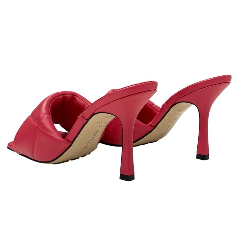 Bottega Veneta Lido Sandals Shoes Leather Pink Intrecciato Mules