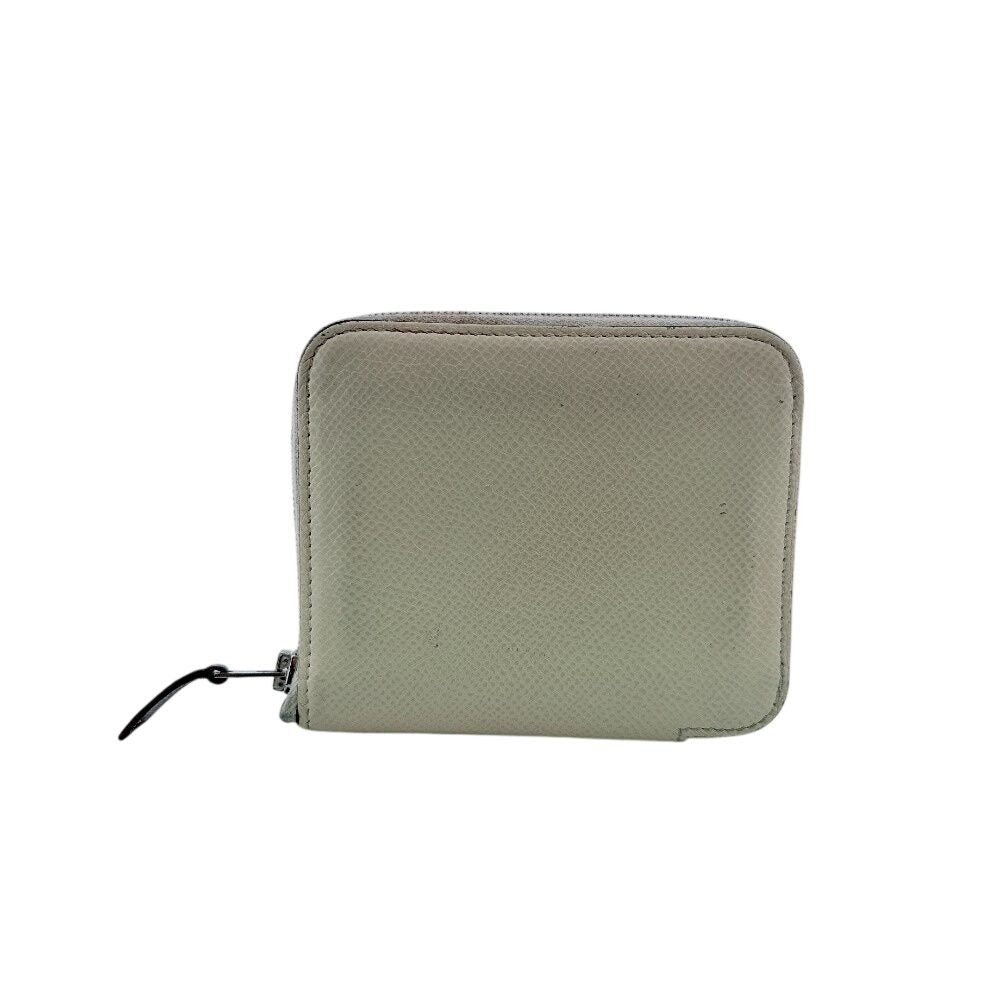 Hermes Coin Card Case Purse Leather Bifold Wallet White