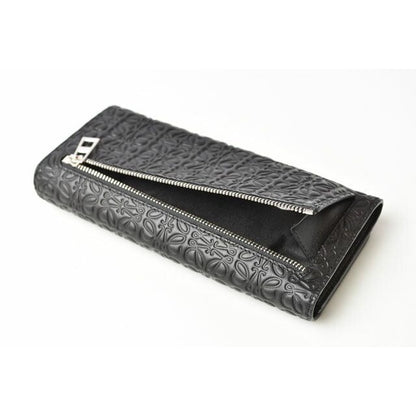 Loewe Wallet Long Anagram Calfskin Black — view 4