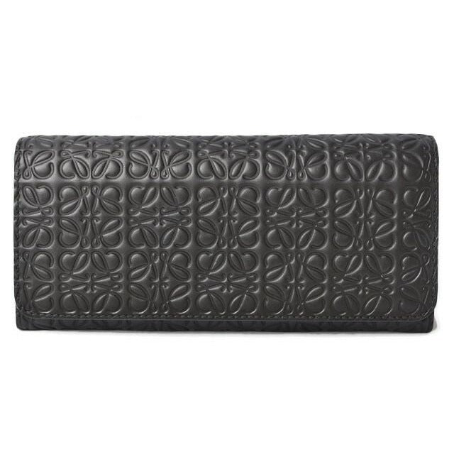 Loewe Wallet Long Anagram Calfskin Black