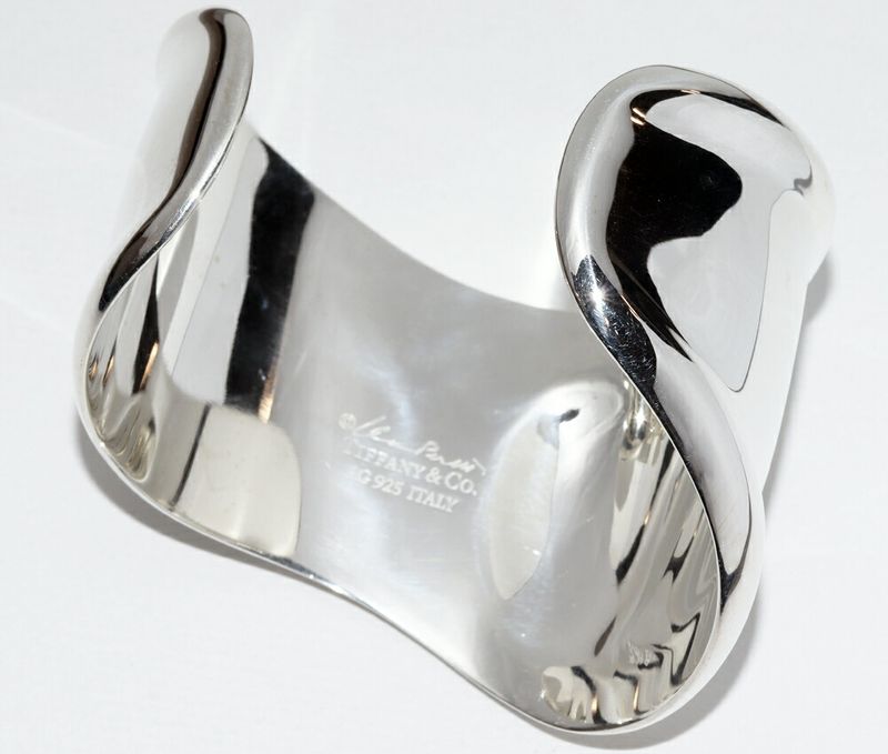 Tiffany & Co Bangle SV Elsa Peretti Small Bone Cuff Bangle Medium For Right Hand