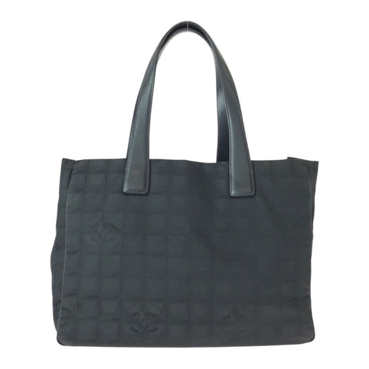 Chanel New Travel Line Toto MM Black Tote Shoulder Bag