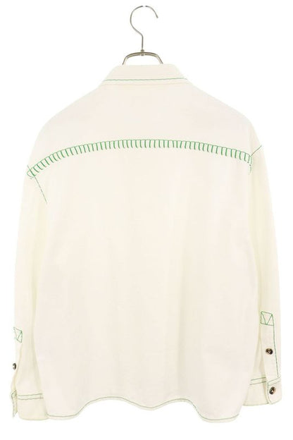 Bottega Veneta 687766 Vf4t0 Color Stitching Long Sleeve Shirt Men's 48