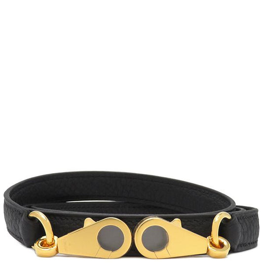 Hermes Shoulder Strap Shoulder Strap Togo Black Gold Hardware Black [storage Bag