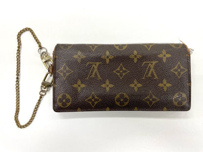 Louis Vuitton Monogram Portefeuille Accordion Long Chain Wallet M58008 Brown
