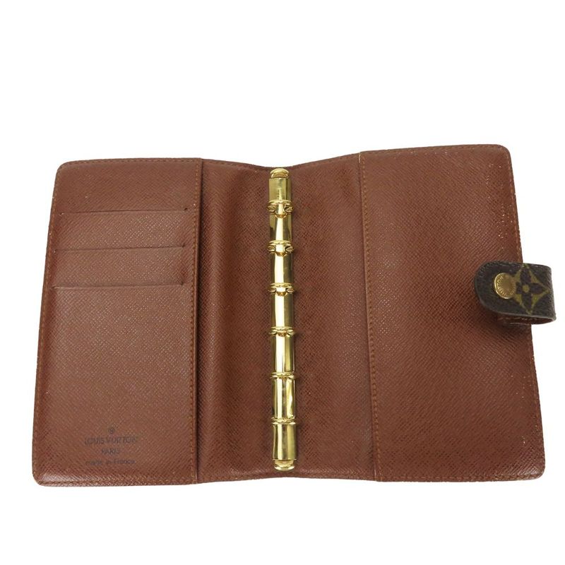 Louis Vuitton Notebook Cabas - Agenda PM R20005 Monogram Brown Gold Hardware