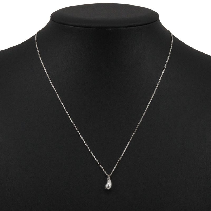 Tiffany & Co Teardrop Elsa Peretti 925 Silver Ladies 1.8g Necklace