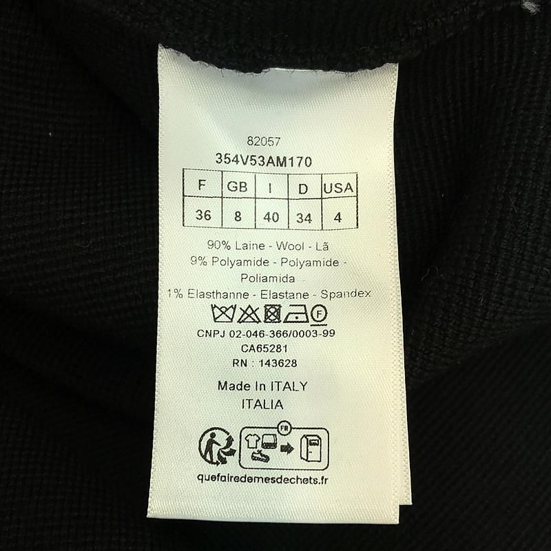 Christian DIOR - Logo Pearl Button Single Knit Jacket - 36 - Black - Women