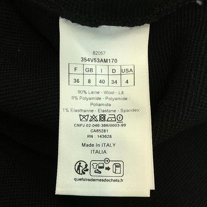 Christian DIOR - Logo Pearl Button Single Knit Jacket - 36 - Black - Women