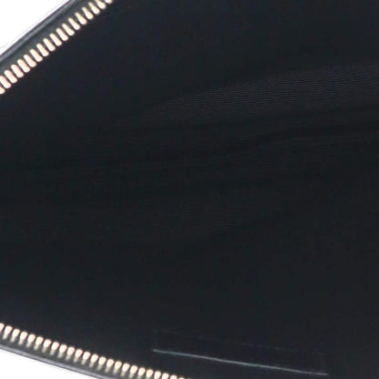 Saint Laurent Paris 397294 Skull Print Leather Cutout Canvas Clutch Bag Men's