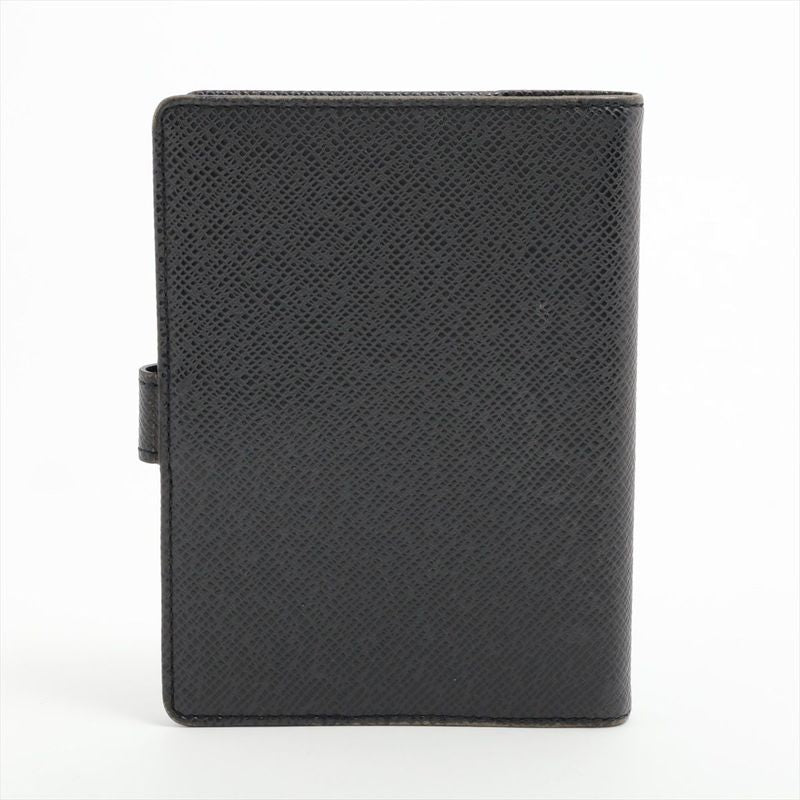 Louis Vuitton Taiga Agenda PM R20426 Notebook Cabas - Black - Made In Spain
