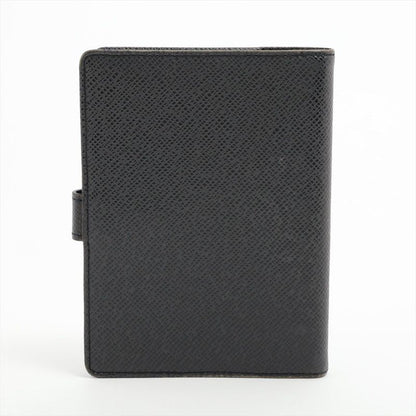 Louis Vuitton Taiga Agenda PM R20426 Notebook Cabas - Black - Made In Spain