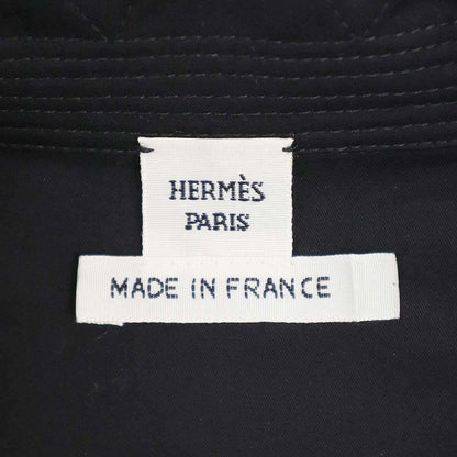 Hermes 23aw Cotton Ribbon Design Blouse Shirt 3h0601dv Black 40