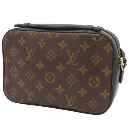 Louis Vuitton Saintonge Brown Noir Monogram Canvas Leather 2-Way Shoulder Bag — view 2
