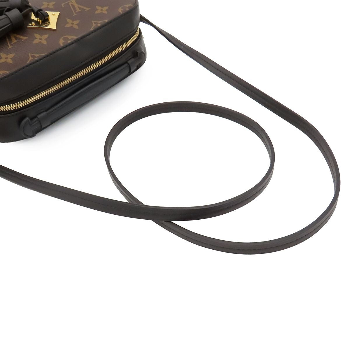 Louis Vuitton Saintonge Brown Noir Monogram Canvas Leather 2-Way Shoulder Bag — view 3