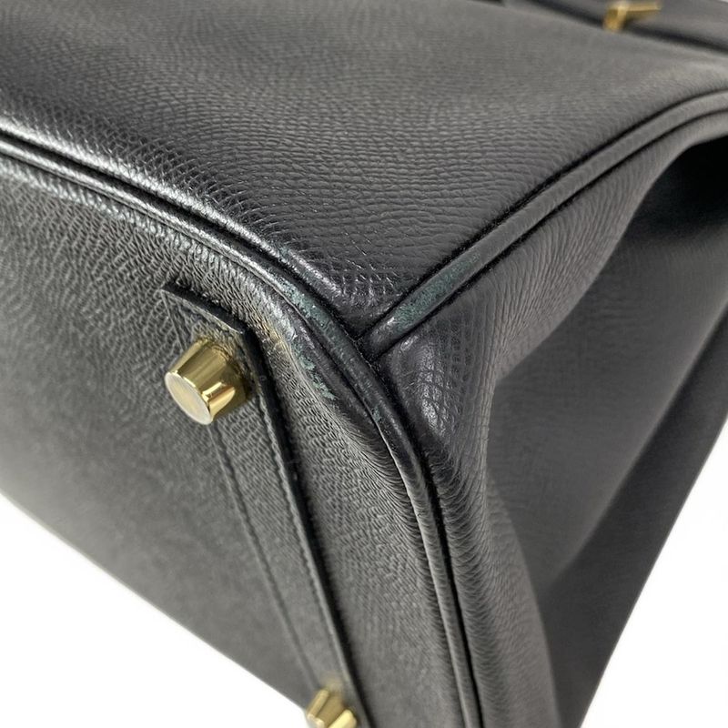 Hermes Handbag Birkin 30 Black Gold Hardware