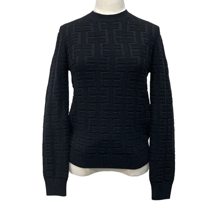 Hermes Top Wool Black Knit Sweater