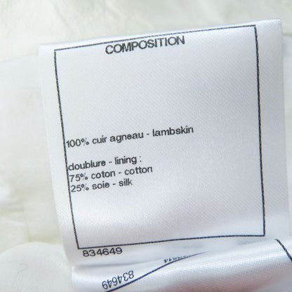 CHANEL P60304 LA Pausa Lambskin Short Sleeve Leather Jacket With Coco Buttons