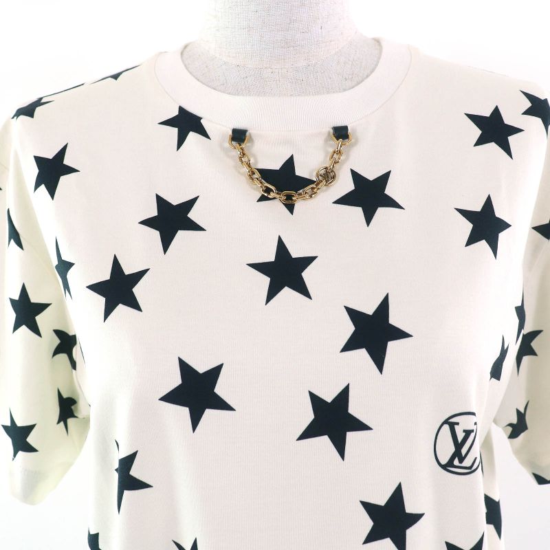 Louis Vuitton 22AW 1aa9wz 100% Cotton LV Logo Star Chain Crew Neck Short Sleeve