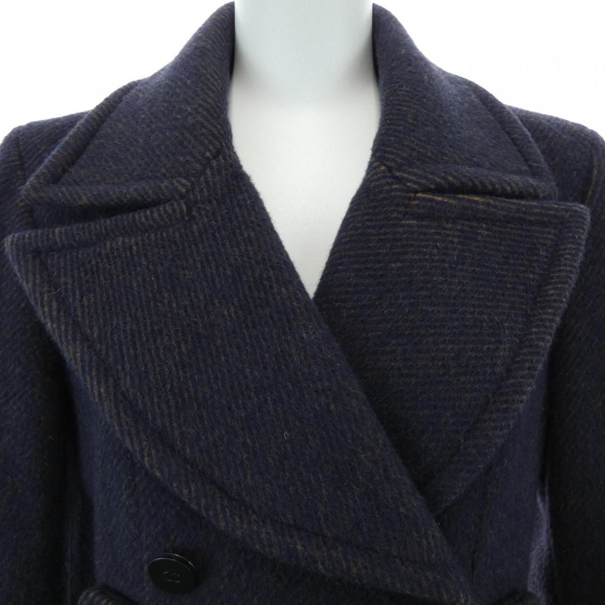 Chanel Vintage Coat Brown 36 Navy — view 5