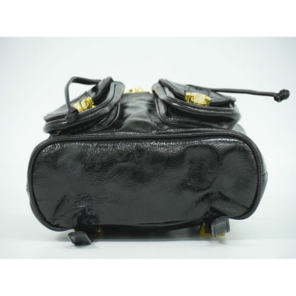 Fendi Patent Leather Backpack Black — view 3