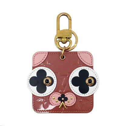 Louis Vuitton Bag Charm Porte Cles Animal Face M68217 Vernis Enamel Leather