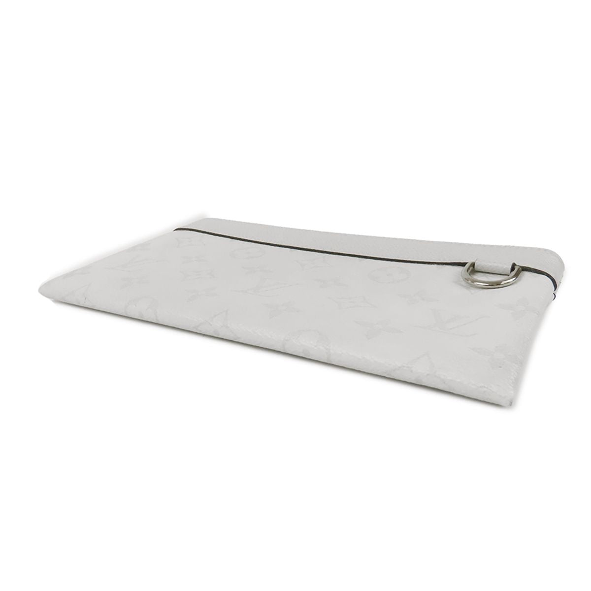 Louis Vuitton Pochette Discovery PM Antarctica Taigarama Pouch Monogram Clutch — view 3