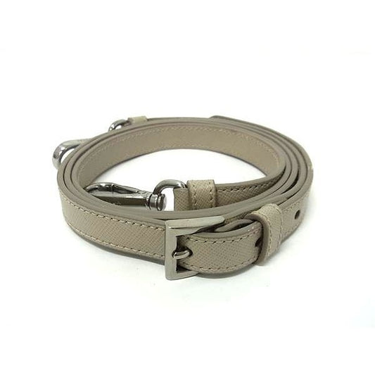 Prada Leather Bag Shoulder Strap Crossbody Gray Bj5715