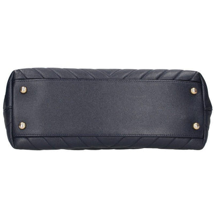 Chanel Coco Handle 29 Chevron Caviar Skin Chain Shoulder Bag Women 29