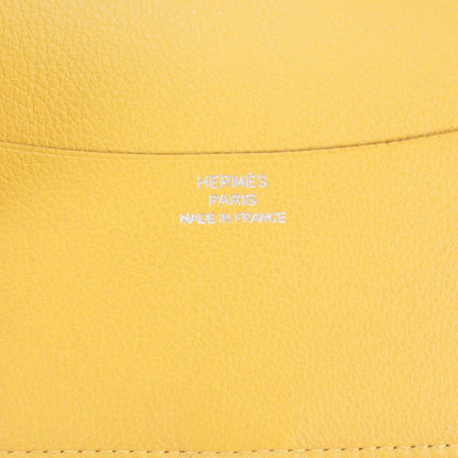Hermes Agenda GM Leather Yellow Wallet (other) Silver