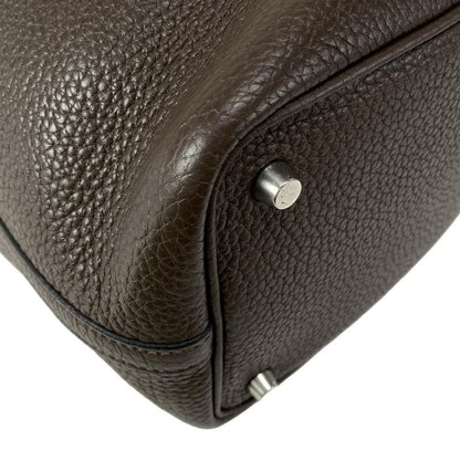 Hermes Handbag Picotin Lock PM Dark Brown Silver Hardware