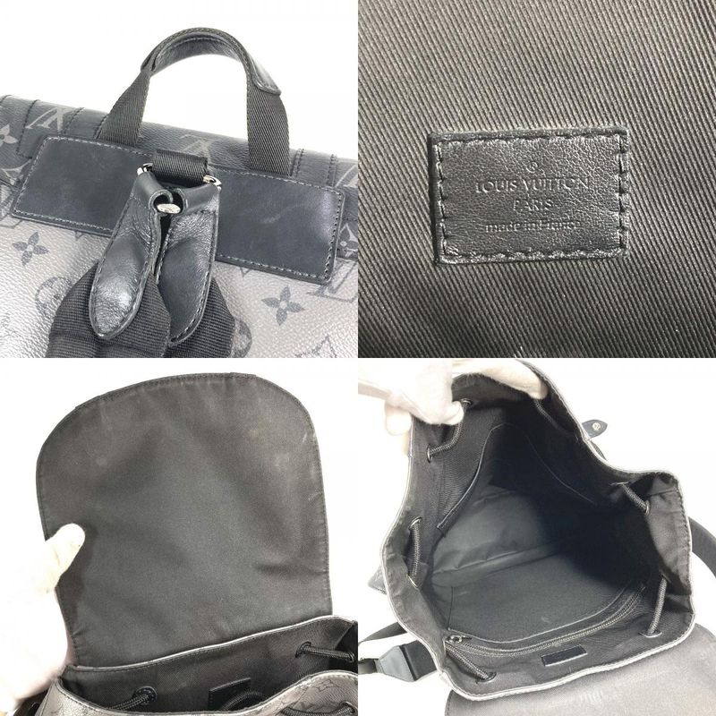 Louis Vuitton Backpack Sac Christopher MM M45419 Monogram Eclipse Canvas Black
