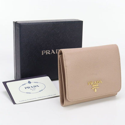 Prada 1m0176 Tri-fold Wallet Saffiano Leather Women