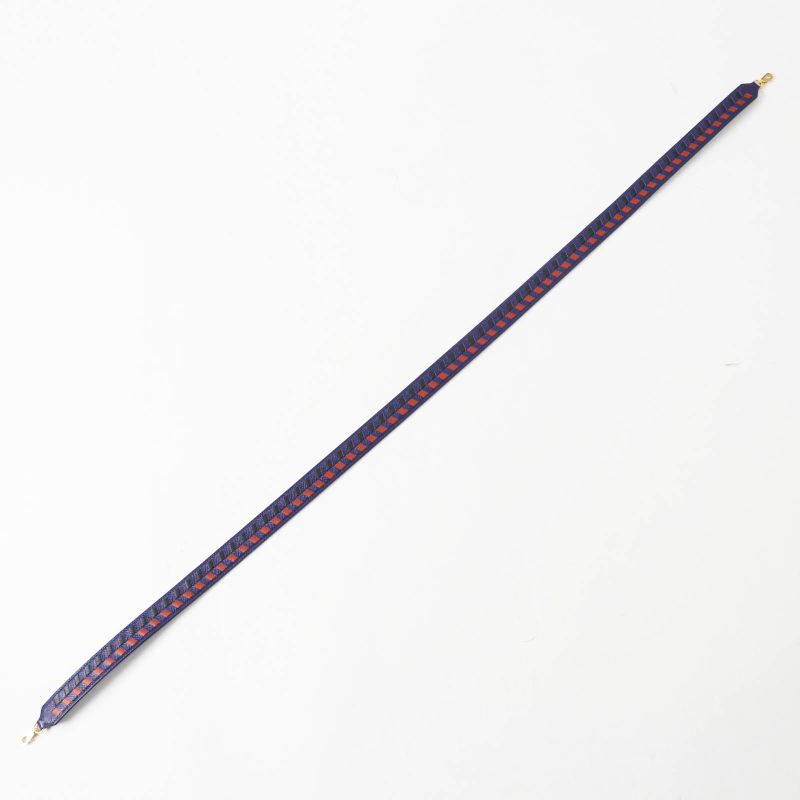 Hermes Bandouliere Tresage De Cuir Leather Gold Hardware Shoulder Strap For