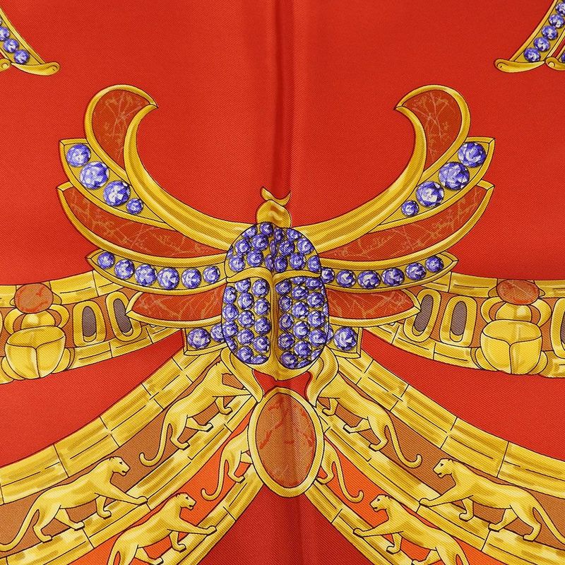 Cartier Must De Cartier Scarf 100% Silk Red Bordeaux Small Accessories Fashionab