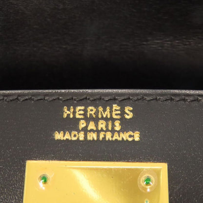 Hermes Kelly 32 Outer Stitch Gold Hardware Handbag Box Calf Women