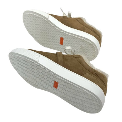 Hermes Day Sneakers Shoes Suede Mouton Brown Silver Kelly Hardware Boa