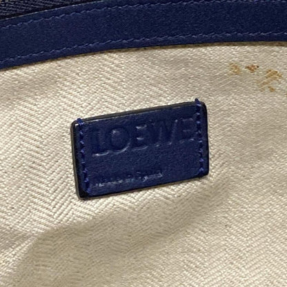 Loewe Shoulder Bag Flamenco Hobo Navy Leather