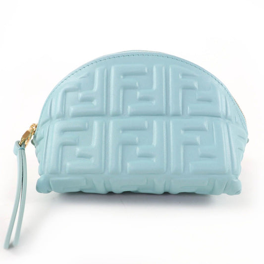 Fendi Bucket Pouch Small FF Motif Fenbos Nappa Leather Blue