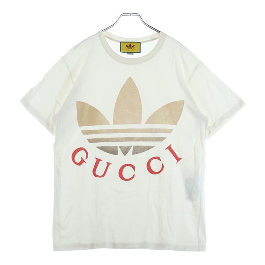 Gucci Adidas Front Logo Short Sleeve T-Shirt White