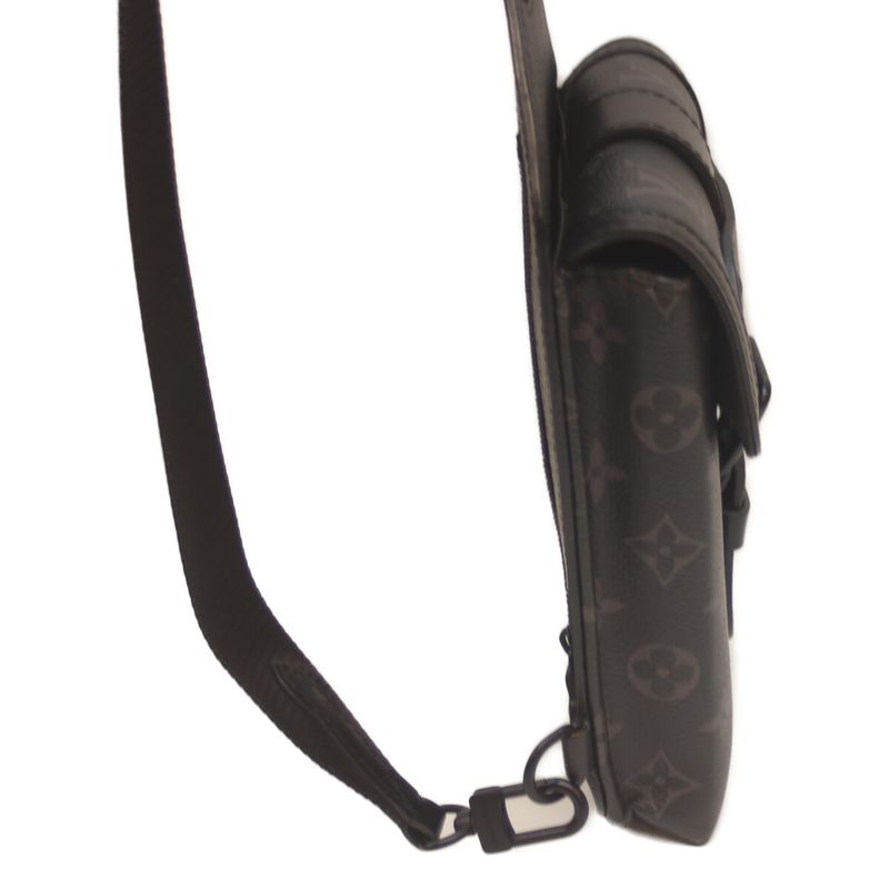 Louis Vuitton M45912 Monogram Eclipse Sommeurs Ring Bag Body Bag Black Men's