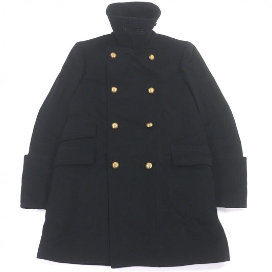 Gucci Wool Cashmere Cles Strogo Gold Button Napoleon Coat Chester Star