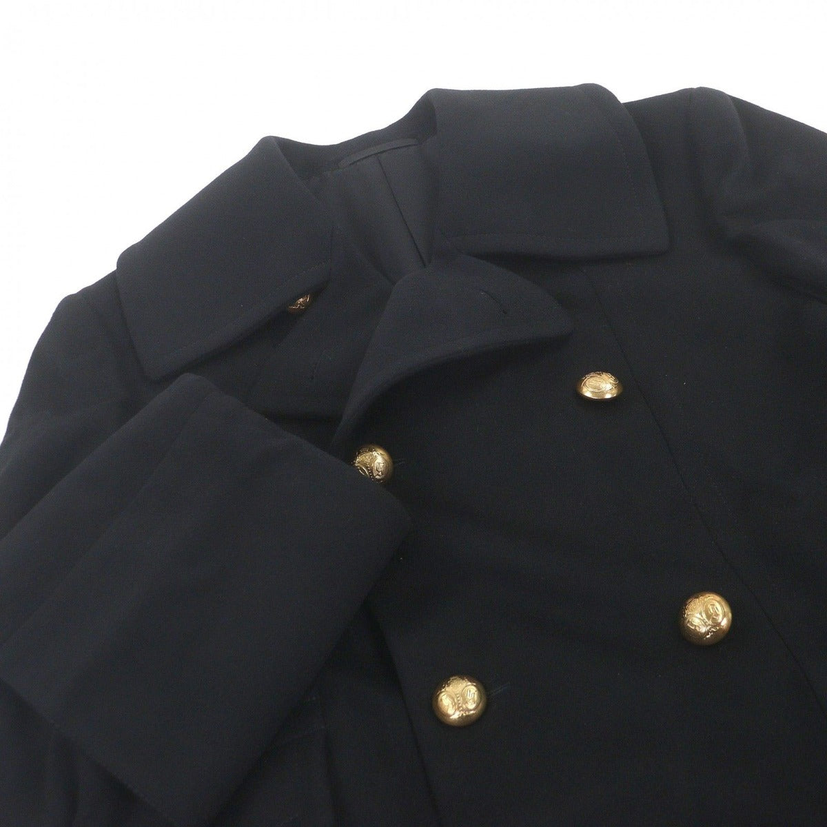 Gucci Wool Cashmere Cles Strogo Gold Button Napoleon Coat Chester Star — view 2