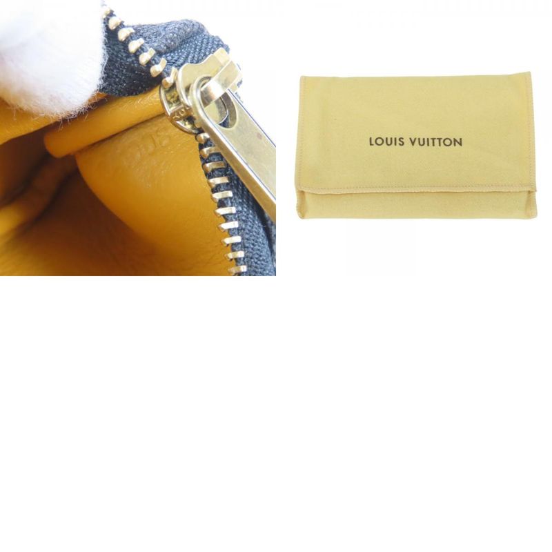 Louis Vuitton Coin Case Pochette Cles M95616 Monogram Denim Gray Black Gold