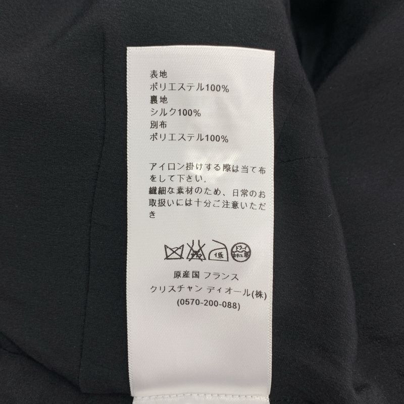 Christian DIOR - Flower Lace Back Zip Sleeveless Dress Fully Lined - 38 - Black