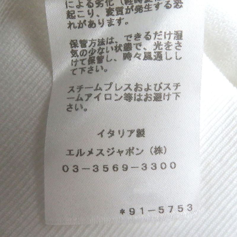 Hermes 19SS 100% Cotton Square Pattern Pile Long Sleeve Long Sleeve T-shirt