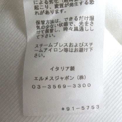 Hermes 19SS 100% Cotton Square Pattern Pile Long Sleeve Long Sleeve T-shirt